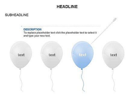 Ballons Diagramm, Folie 20, 03540, Schablonen — PoweredTemplate.com