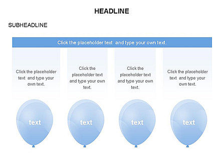 Ballons diagrama, Deslizar 28, 03540, Formas — PoweredTemplate.com