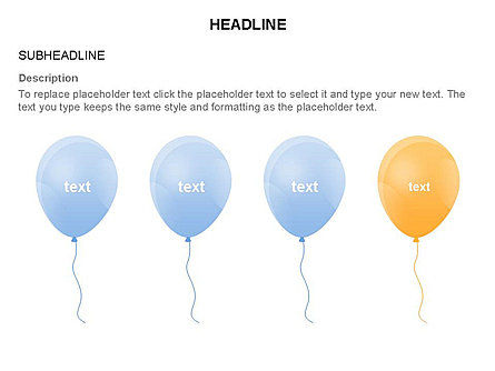 Balloons Diagram, Slide 9, 03540, Shapes — PoweredTemplate.com