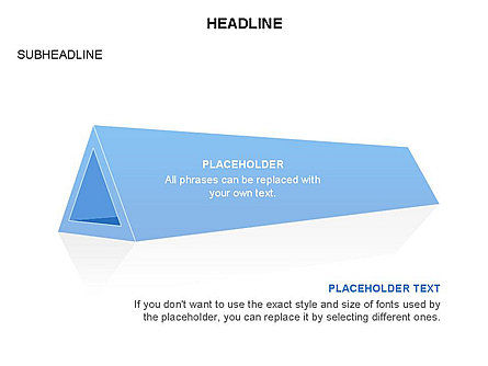 Hohles Dreieck Diagramm, PowerPoint-Vorlage, 03541, Ablaufdiagramme — PoweredTemplate.com