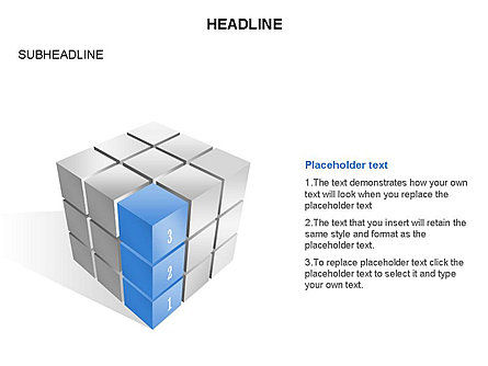 Cube diagrama, Deslizar 10, 03542, Formas — PoweredTemplate.com