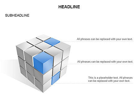 Cube Diagram, Slide 11, 03542, Shapes — PoweredTemplate.com