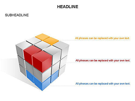 Cube diagram, Dia 12, 03542, Figuren — PoweredTemplate.com