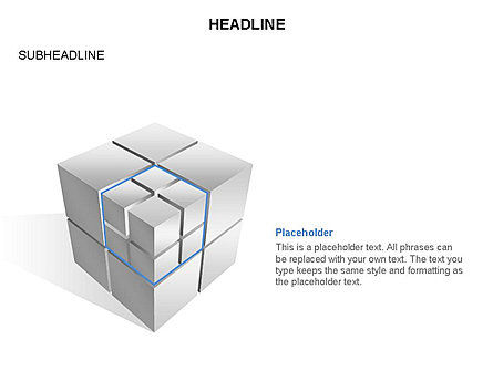Cube Diagram, Slide 13, 03542, Shapes — PoweredTemplate.com