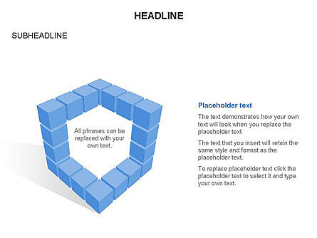 Diagramme cube, Diapositive 17, 03542, Formes — PoweredTemplate.com