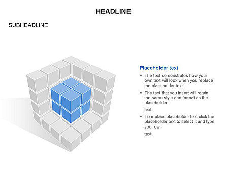 Cube diagrama, Deslizar 19, 03542, Formas — PoweredTemplate.com