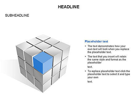 Diagramme cube, Diapositive 2, 03542, Formes — PoweredTemplate.com