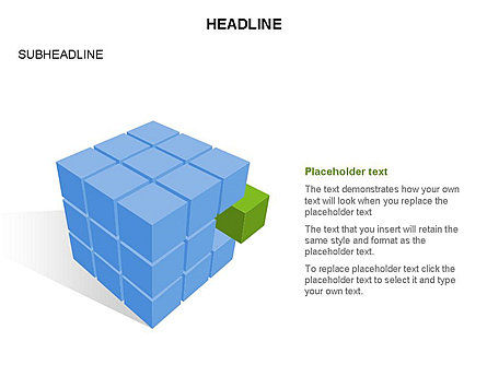 Diagramme cube, Diapositive 20, 03542, Formes — PoweredTemplate.com
