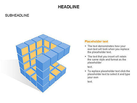 Cube diagram, Dia 21, 03542, Figuren — PoweredTemplate.com