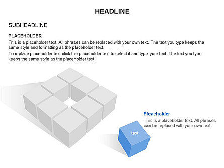 Diagramme cube, Diapositive 22, 03542, Formes — PoweredTemplate.com
