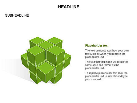 Diagramme cube, Diapositive 24, 03542, Formes — PoweredTemplate.com