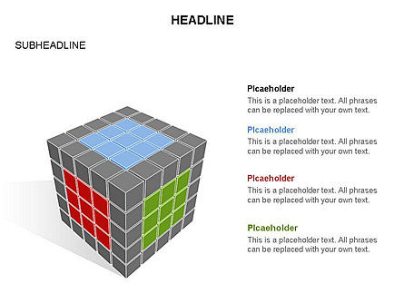 Cube Diagram, Slide 31, 03542, Shapes — PoweredTemplate.com