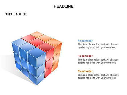 Diagramme cube, Diapositive 5, 03542, Formes — PoweredTemplate.com