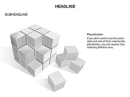 Cube Diagram, Slide 6, 03542, Shapes — PoweredTemplate.com