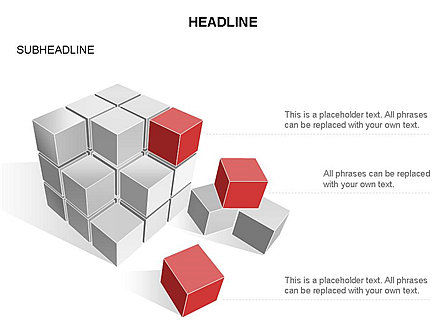Cube Diagram, Slide 7, 03542, Shapes — PoweredTemplate.com