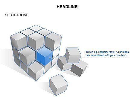 Cube diagrama, Deslizar 8, 03542, Formas — PoweredTemplate.com