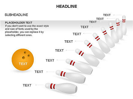Diagramme des poteaux de bowling, Diapositive 10, 03543, Formes — PoweredTemplate.com