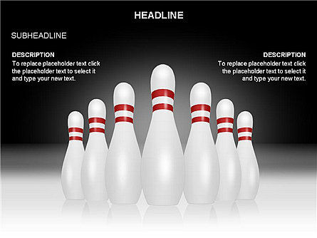 Diagramme des poteaux de bowling, Diapositive 13, 03543, Formes — PoweredTemplate.com