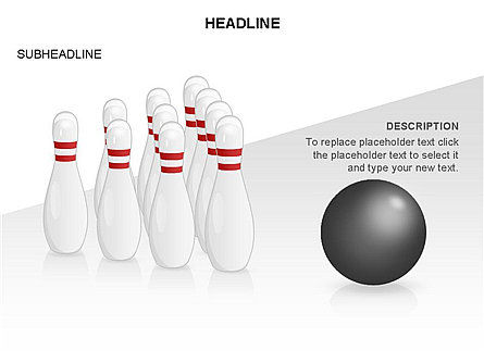 Bowling diagramma perni vicolo, Slide 14, 03543, Forme — PoweredTemplate.com