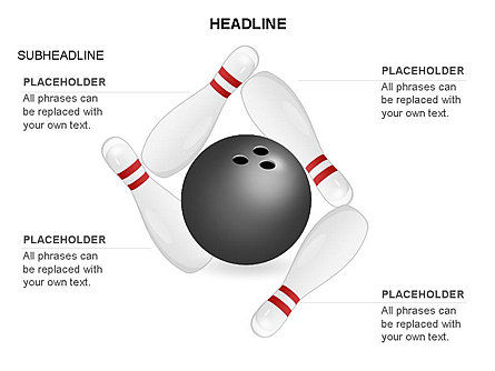 Bowling diagramma perni vicolo, Slide 15, 03543, Forme — PoweredTemplate.com