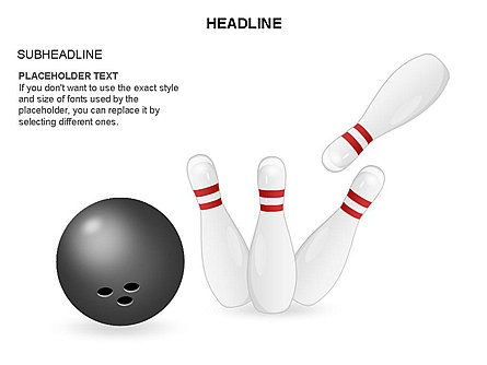 Bowling diagramma perni vicolo, Slide 17, 03543, Forme — PoweredTemplate.com