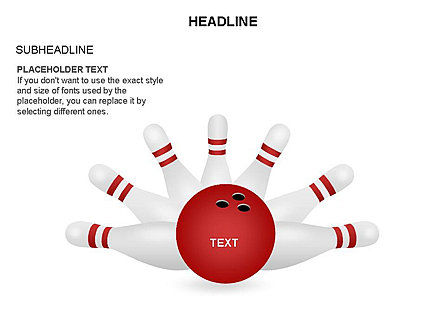 Bowling diagramma perni vicolo, Slide 18, 03543, Forme — PoweredTemplate.com