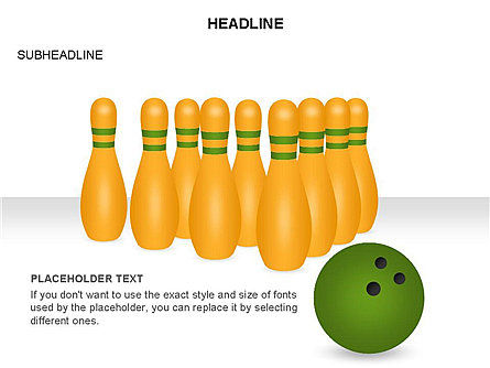 Bowling Alley Pins Diagram, Slide 20, 03543, Shapes — PoweredTemplate.com