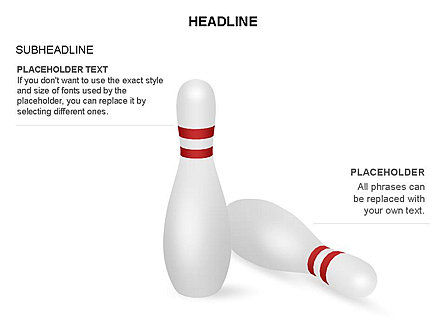 Bowling Gasse Pins Diagramm, Folie 7, 03543, Schablonen — PoweredTemplate.com