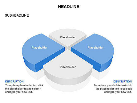 Círculo dividido en diagrama de sectores, Diapositiva 10, 03544, Gráficos circulares — PoweredTemplate.com