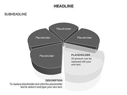 Círculo dividido en diagrama de sectores, Diapositiva 12, 03544, Gráficos circulares — PoweredTemplate.com