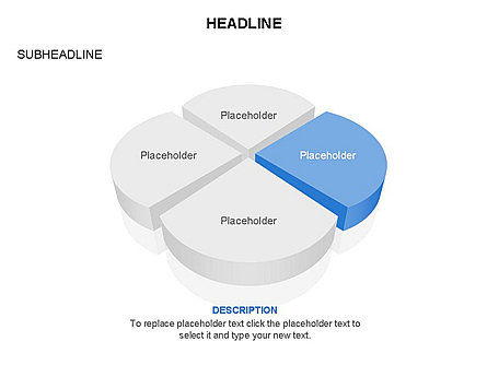 Círculo dividido en diagrama de sectores, Diapositiva 2, 03544, Gráficos circulares — PoweredTemplate.com