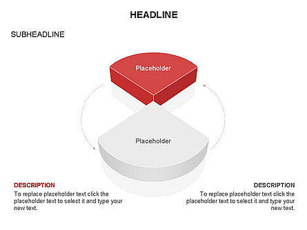 Círculo dividido en diagrama de sectores, Diapositiva 24, 03544, Gráficos circulares — PoweredTemplate.com