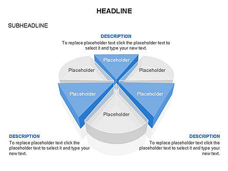 Círculo dividido en diagrama de sectores, Diapositiva 31, 03544, Gráficos circulares — PoweredTemplate.com