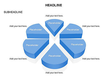 Círculo dividido en diagrama de sectores, Diapositiva 32, 03544, Gráficos circulares — PoweredTemplate.com