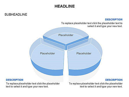 Círculo dividido en diagrama de sectores, Diapositiva 9, 03544, Gráficos circulares — PoweredTemplate.com