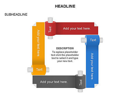 Diagrama de rollos de papel, Diapositiva 18, 03545, Formas — PoweredTemplate.com