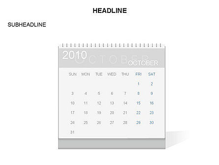 Modelo de calendário de powerpoint, Deslizar 10, 03548, Timelines & Calendars — PoweredTemplate.com