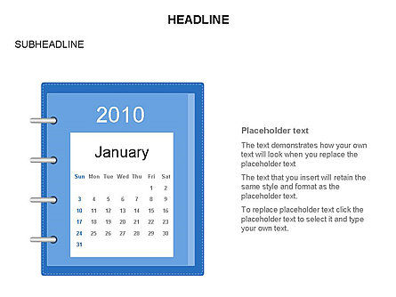 パワーポイントカレンダーテンプレート, スライド 16, 03548, Timelines & Calendars — PoweredTemplate.com