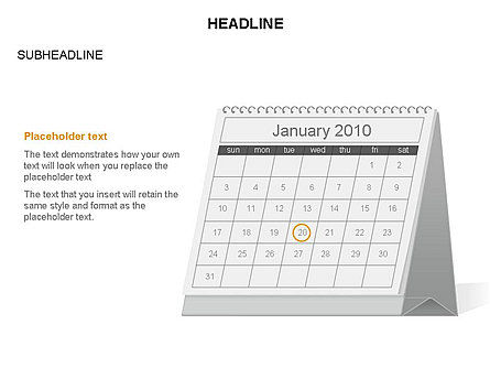 Modello di calendario Powerpoint, Slide 23, 03548, Timelines & Calendars — PoweredTemplate.com