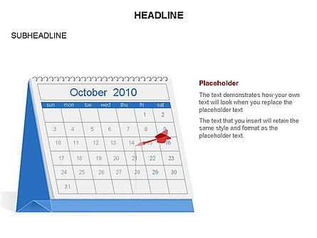 Modelo de calendário de powerpoint, Deslizar 24, 03548, Timelines & Calendars — PoweredTemplate.com