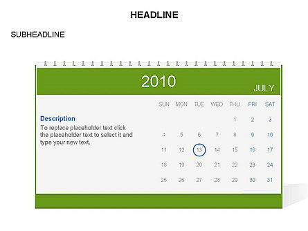 Modello di calendario Powerpoint, Slide 27, 03548, Timelines & Calendars — PoweredTemplate.com
