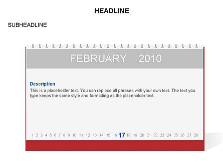 パワーポイントカレンダーテンプレート, スライド 28, 03548, Timelines & Calendars — PoweredTemplate.com