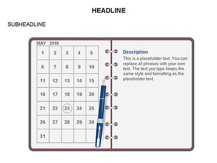 PowerPoint Calendar Template, Slide 29, 03548, Timelines & Calendars — PoweredTemplate.com
