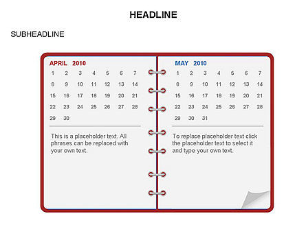 파워 포인트 캘린더 템플릿, 슬라이드 30, 03548, Timelines & Calendars — PoweredTemplate.com