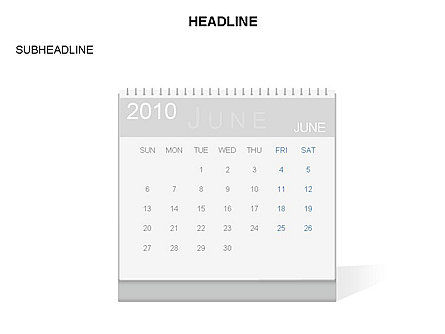 Modello di calendario Powerpoint, Slide 6, 03548, Timelines & Calendars — PoweredTemplate.com