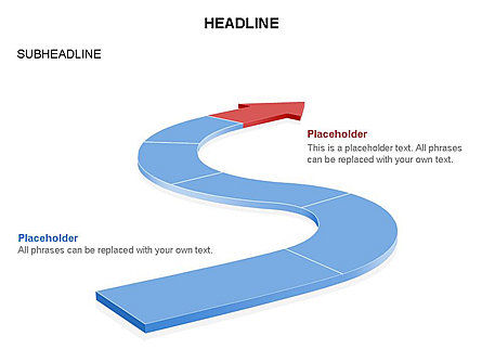 Ensemble de diagramme de route vers le haut, Diapositive 31, 03549, Schémas d'étapes — PoweredTemplate.com