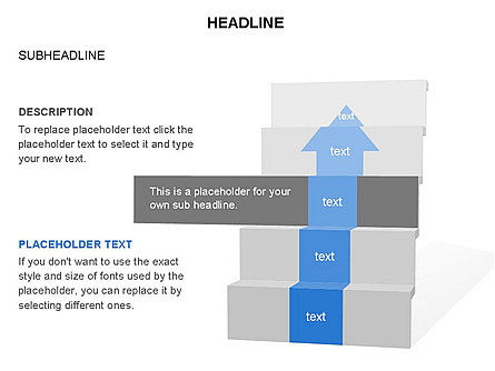 다이어그램 설정 단계 위로, 슬라이드 13, 03551, 단계 도표 — PoweredTemplate.com