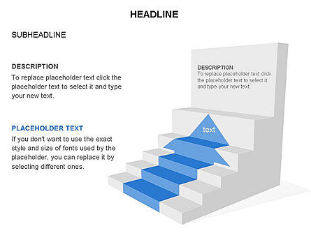 Pasos hacia arriba conjunto de diagramas, Diapositiva 29, 03551, Diagramas de la etapa — PoweredTemplate.com