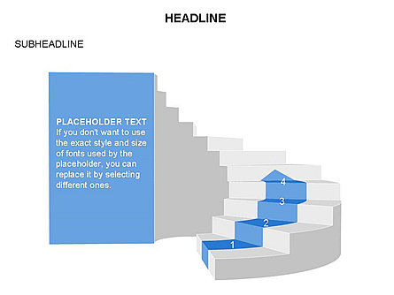 Pasos hacia arriba conjunto de diagramas, Diapositiva 34, 03551, Diagramas de la etapa — PoweredTemplate.com