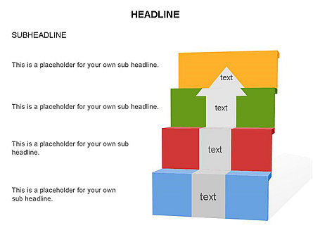 다이어그램 설정 단계 위로, 슬라이드 9, 03551, 단계 도표 — PoweredTemplate.com